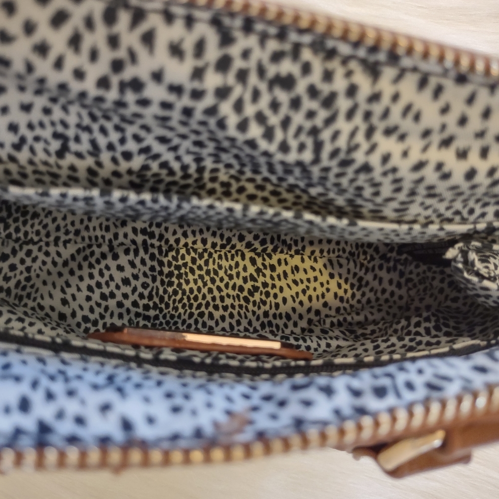 Madison West Tan Croc Print Small Cosmetic Bag - Picture 10 of 10